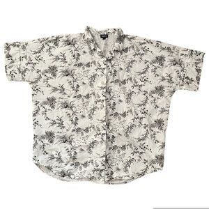 3/$20 ❤️ GAP Off White Floral Button Up Shirt US XS